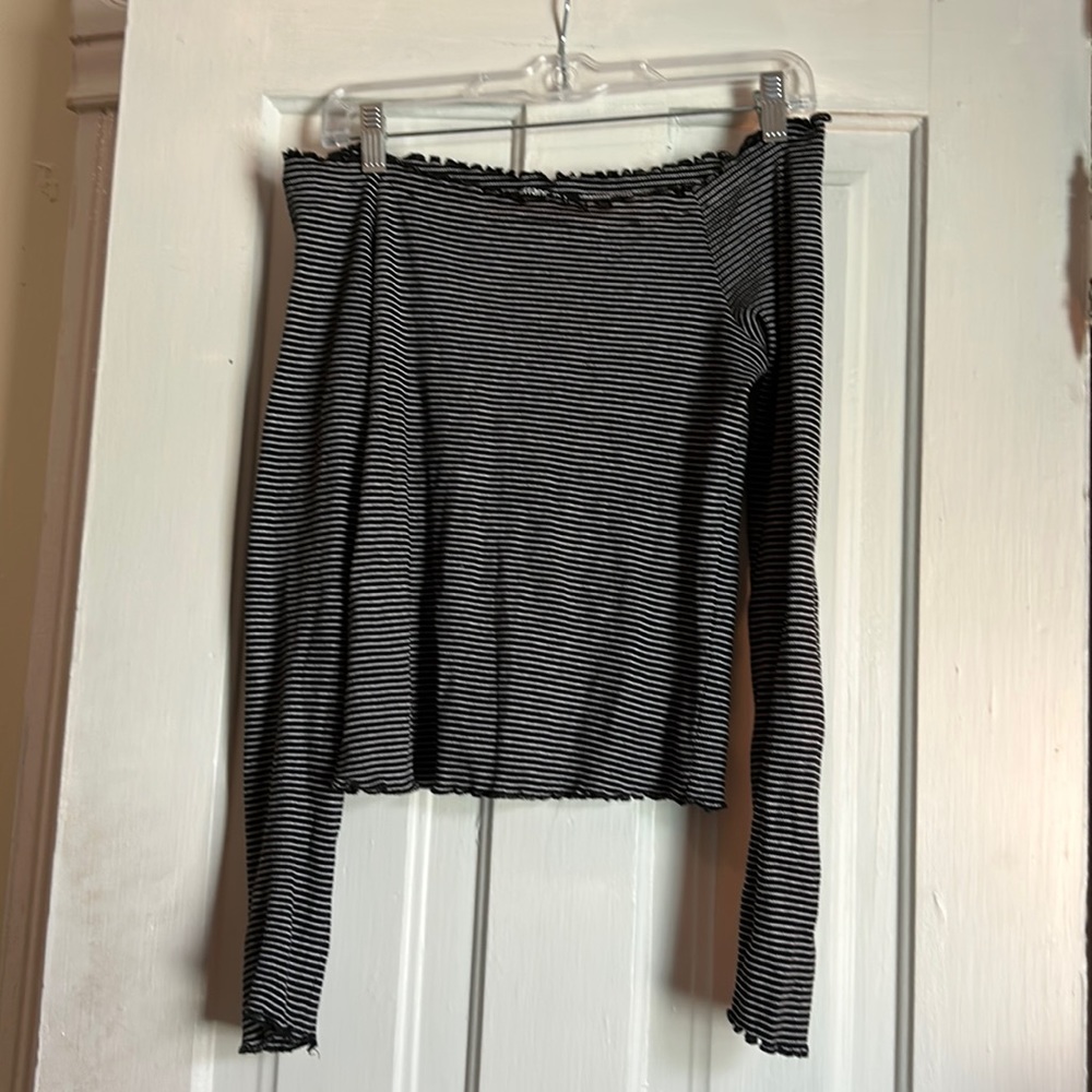 Off the shoulder Terranova striped shirt